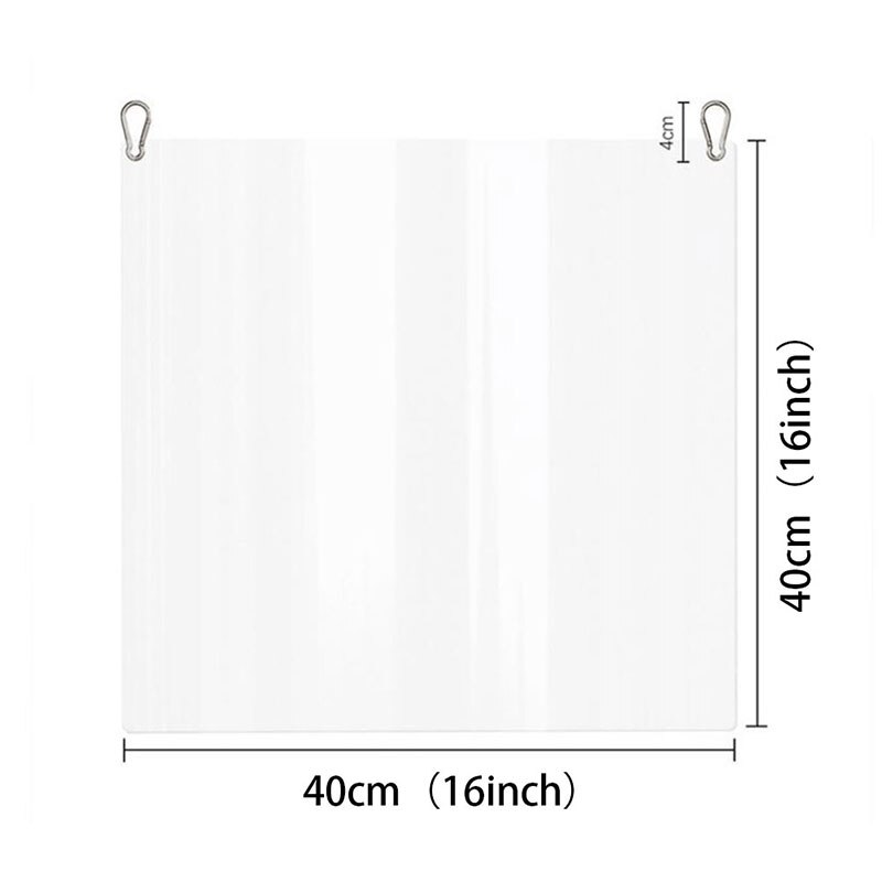 Transparent Protection Sneeze Guard Shield Hanging Cashier Protection Safety Counter Screens Home decoration 2 sizes: N1