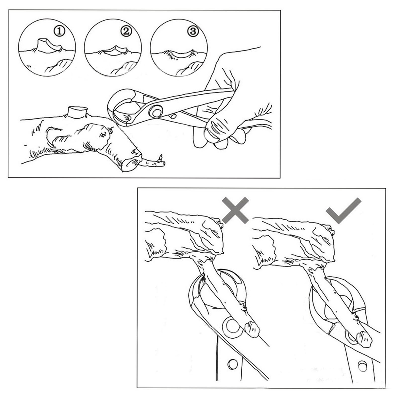 Round Stainless Steel Root Cutting Pliers Garden Pruning Shears Thick Branches Cutter Scissors Bonsai Tools