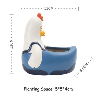 1pc dyreharpiks sukkulent plantepotte dekorativ desktop urtepotte mini bonsai planter hjem haveindretning bjørn zebra giraf: Pik