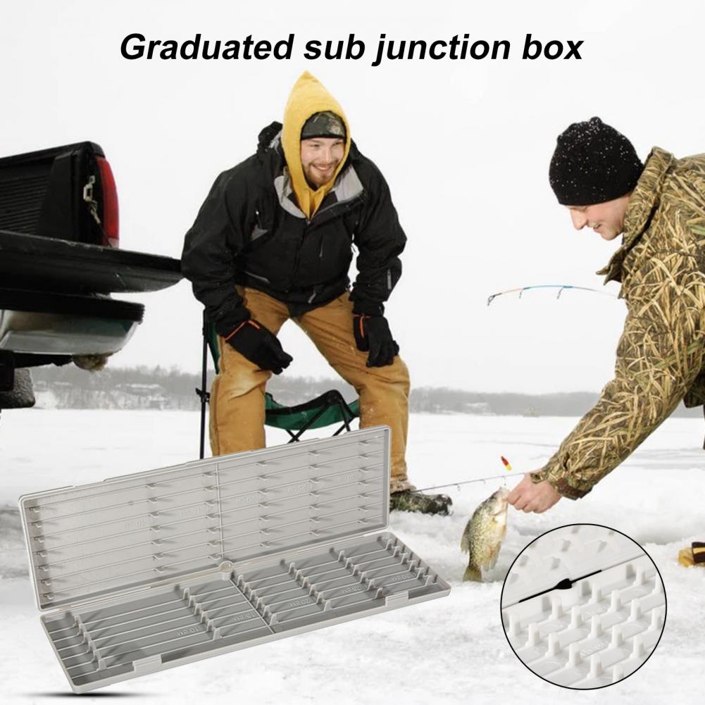 ABS Fishing Rig Box With Scale Convenient Compact Stiff Hair Rig Storage Box for Herabuna Fishing Line Hook