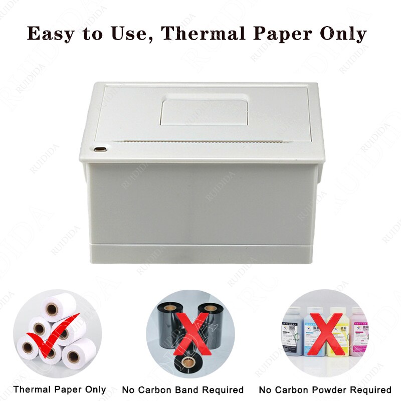 58Mm Mini Thermische Embedded Pos Ontvangst Printer Atm Ticket Parallel Panel Printer Usb Ttl RS232 Kiosk Printer Barcode Arduino