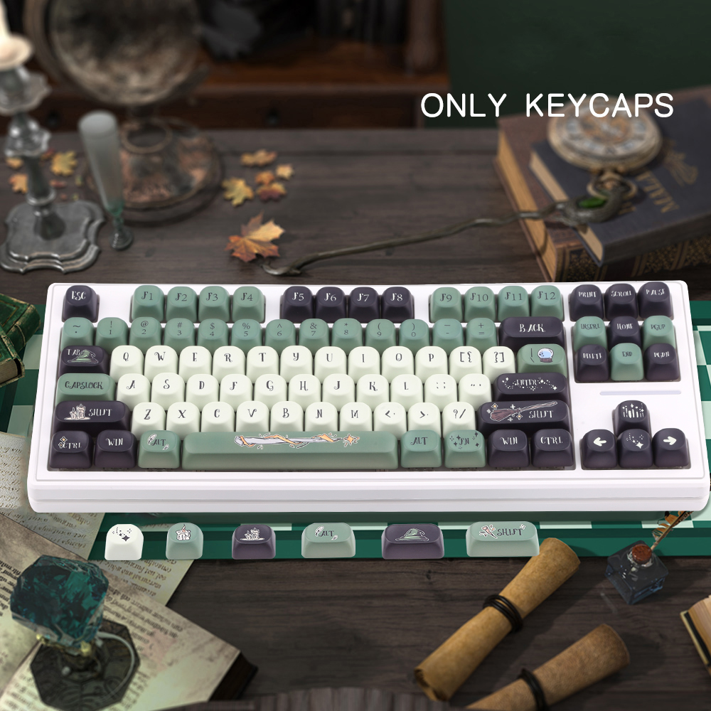 NEUE PBT-Tastenkappen, Magier-Themen-Tastenkappen, 5-seitige Sublimations-MOA-Tastenkappen für mechanische Tastaturen von Gateron Kirsche MX Schalter