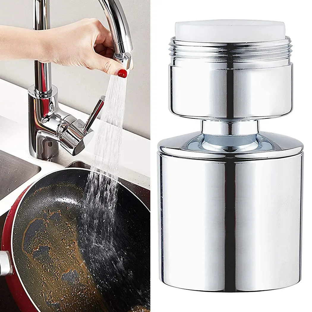 Kitchen Tap Aerator 360 Degree Rotate Swivel Faucet End Diffuser 24mm M24 Male Thread Adapter Chrome Water Faucet Aerator
