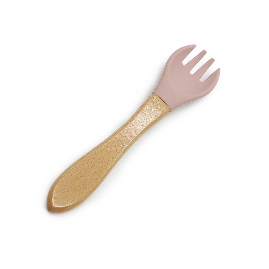 Natural 100% Food Grade Forks Easy To Rinse Weaning Unbreakable Rubber Fork Dishwasher Safe Feeding: K