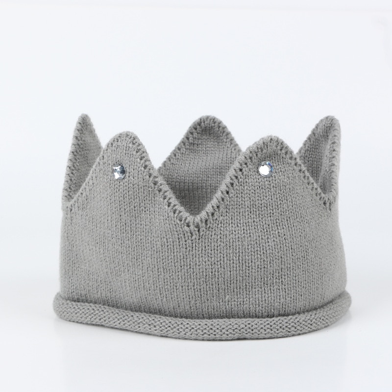 Knit Kroon Baby Hoofdband Baby Baby Tulband Hoofdbanden Voor Meisjes Kids Peuter Prinses Haarband Haarband Baby Haar Accessoires: style1 gray