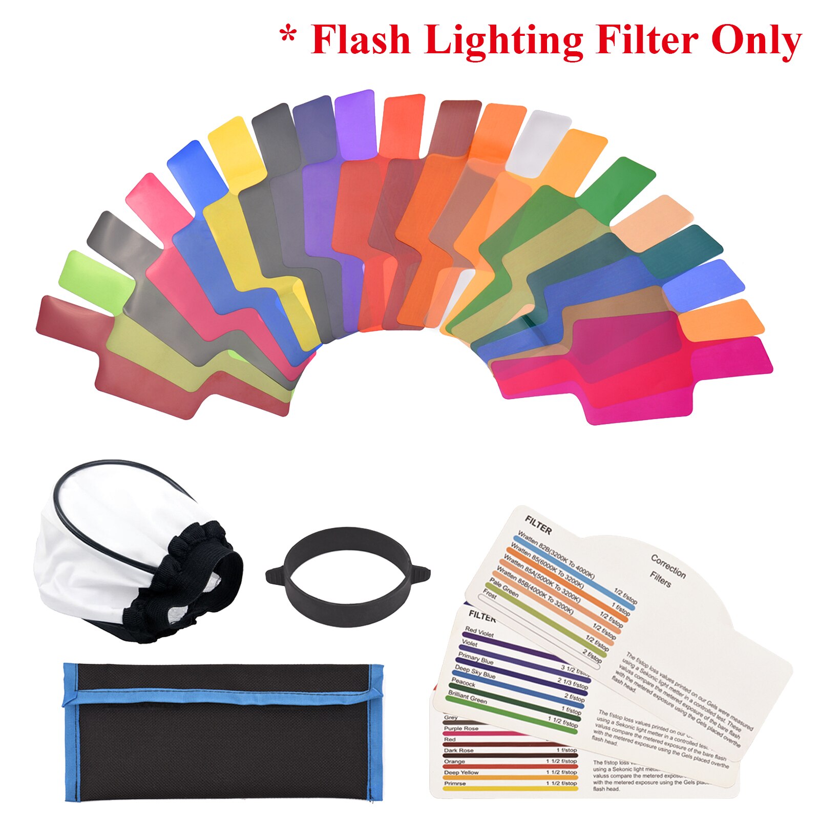 Andoer GN40 Camera Flash Speedlite with Adjustable LED Fill Light Universal Flash for Canon Nikon Olympus Pentax DSLR Cameras: Filters Only