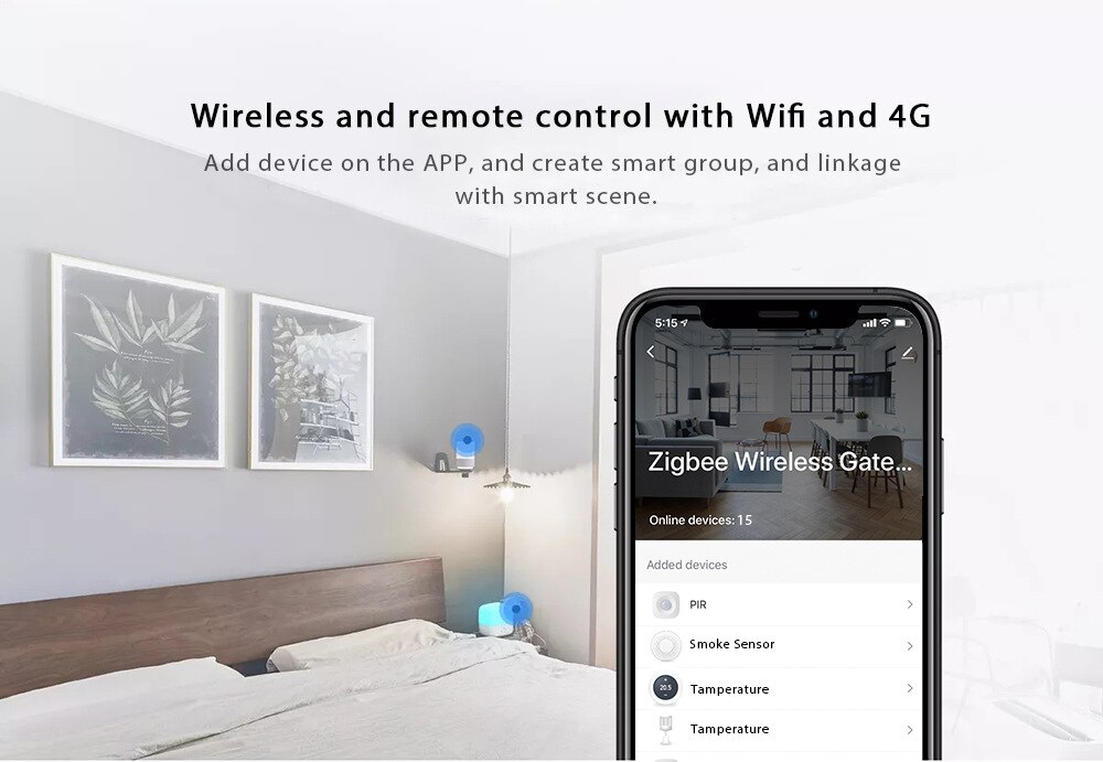 Smart Home Gateway Controller WiFi Gateway Hub Smart ZigBee Gateway Compatible with Alexa Google Home and IFTTT