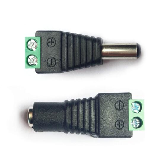 Berøringsled lysdæmper kontakt lysstyrke juster controller til 3528 5050 5730 5630 enkelt farve lys  dc 12v 24v sort/hvid: Jævnstrømsstik / Sort form