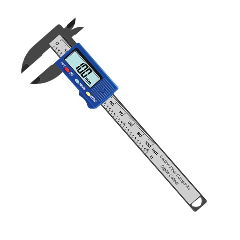 150mm/6 &quot; karbonfiber digital skyvelære 100mm/4 tommers plast vernier skyvelære måler elektronisk plast skyvelære skyve linjal måler