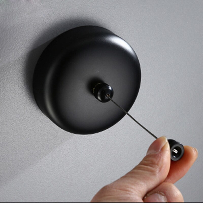 Black Retractable clothesline indoor Stainless Steel Round square Clothesline outdoor Clothes Dryer 2.8m clothesline rope