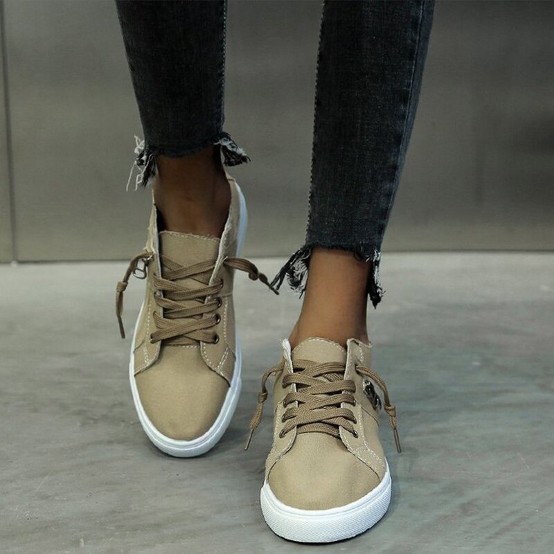 Herfst dames sneakers canvas dames flats schoenen dames wandelschoenen dames comfort plus size platform comfort dames