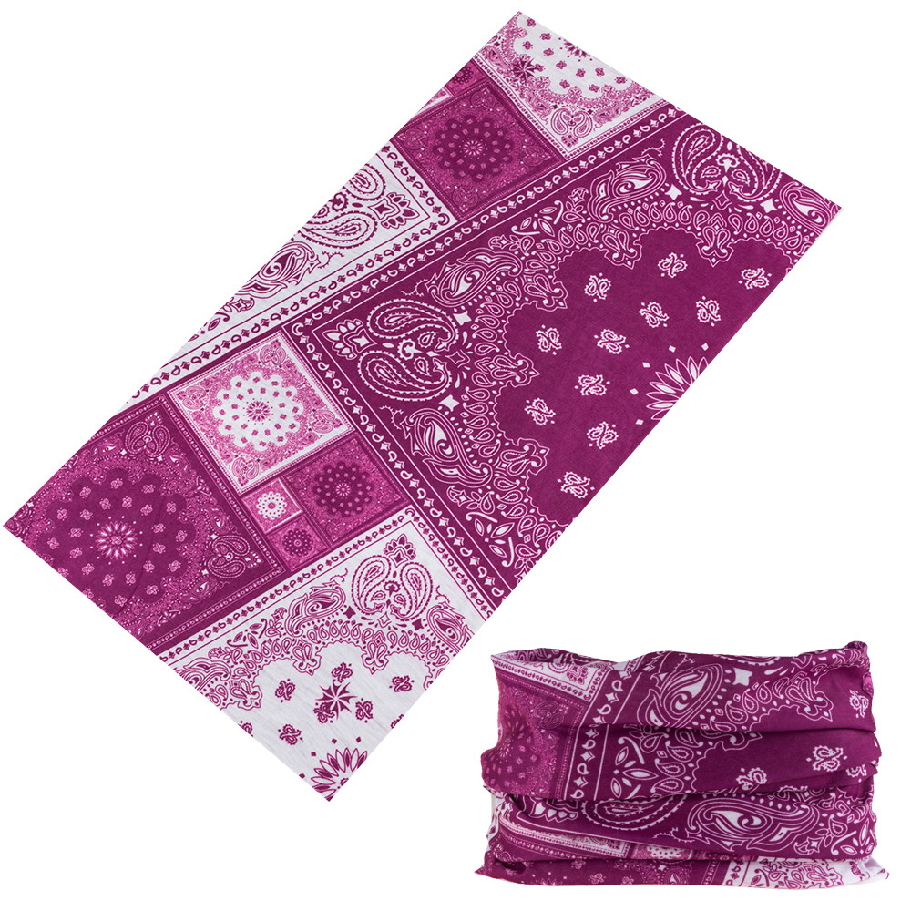 Ansiktsbandanas tubulär cykelbandana pannband multifunktionella cykel paisley ansiktsskydd halsvärmare huvudduk turban buffs: Grå
