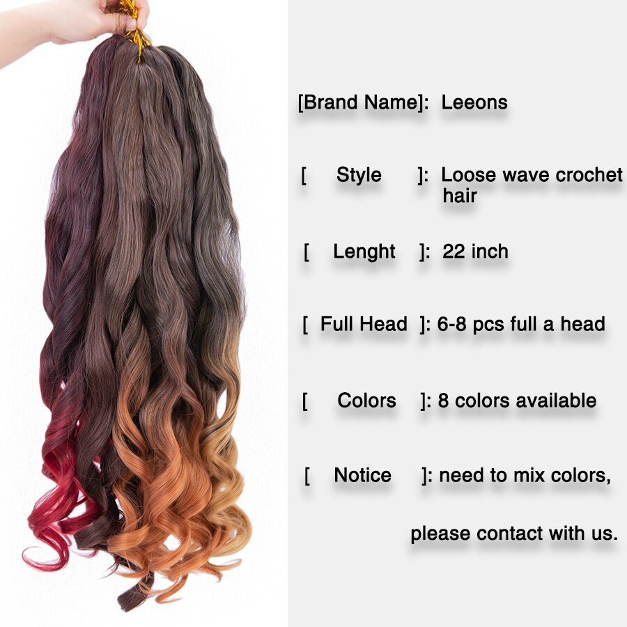 Synthetic Water Wave Braid Crochet Hair Extensions Afro Curly Tress Loose Wave Braiding Hair Bundles Braids Blonde Free Tress
