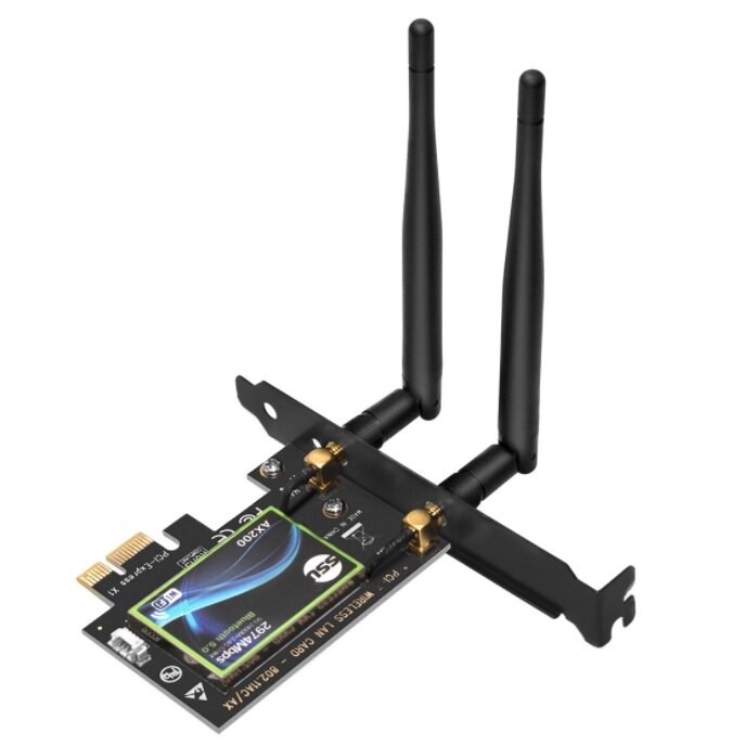 Dual Band PCI Express WiFi Card Gigabit for AX200 2.4G/5Ghz 802.11Ac/Ax 5.0 Bluetooth Adapter Only Support Window10
