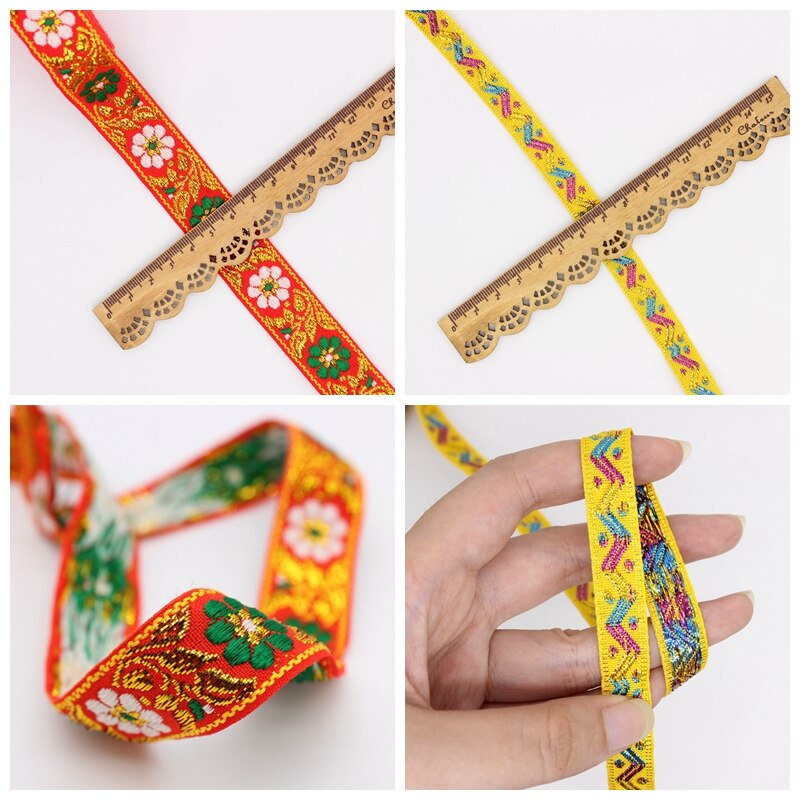 7 Yards/Veel India Tailand Nationale Jacquard Lint Kledingstuk Kostuum Diy Handgemaakte Naaien Doek Riem Decoreren Accessoire Kant