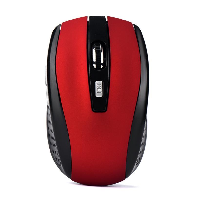 USB Gaming Wireless Mouse Gamer 2.4GHz Mini Receiver 6 Keys Computer Mouse Gamer Mice For Computer PC Laptop: Red