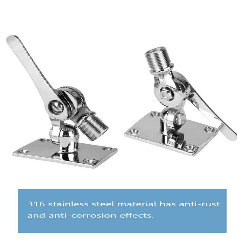 Zweiachsige verstellbare Basis, rostfreie Antenne, rostfreie Marine-316-Stahlantenne, Marine-Hardware-Antenne, Yacht-Antenne, Basismontage