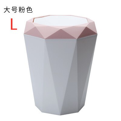 Modern Simple Home Rubbish Bin Trash Can Plastic Waste Rubbish Garbage Bin Wastebasket Trash Can Office Living Room: E