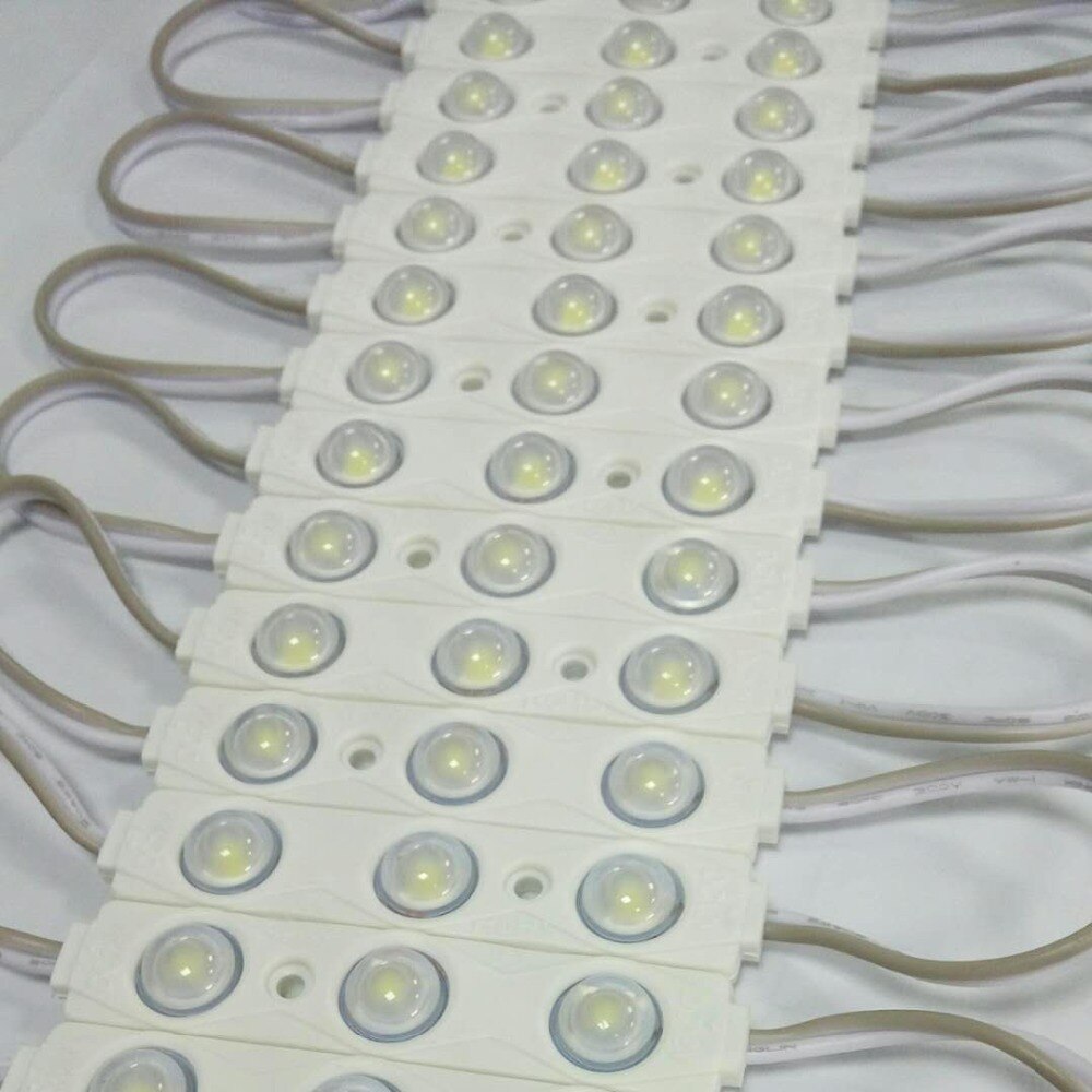 Neue Ultra helligkeit 200 stücke/viel 2835 3LED Injektion LED modul, 12V, 1,5 w, mit objektiv, Wasserdichte IP65, Aluminium substrat LED-modul