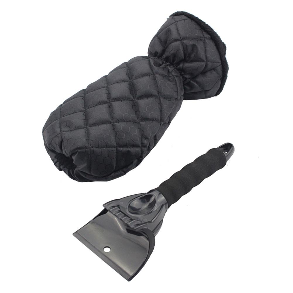 Ice Scraper Mitt 2 In 1 Winter Warm Gloves Snow Shovel Snow Brush Car Windshield Snow Scraper For Remove Snow/Frost/Ice