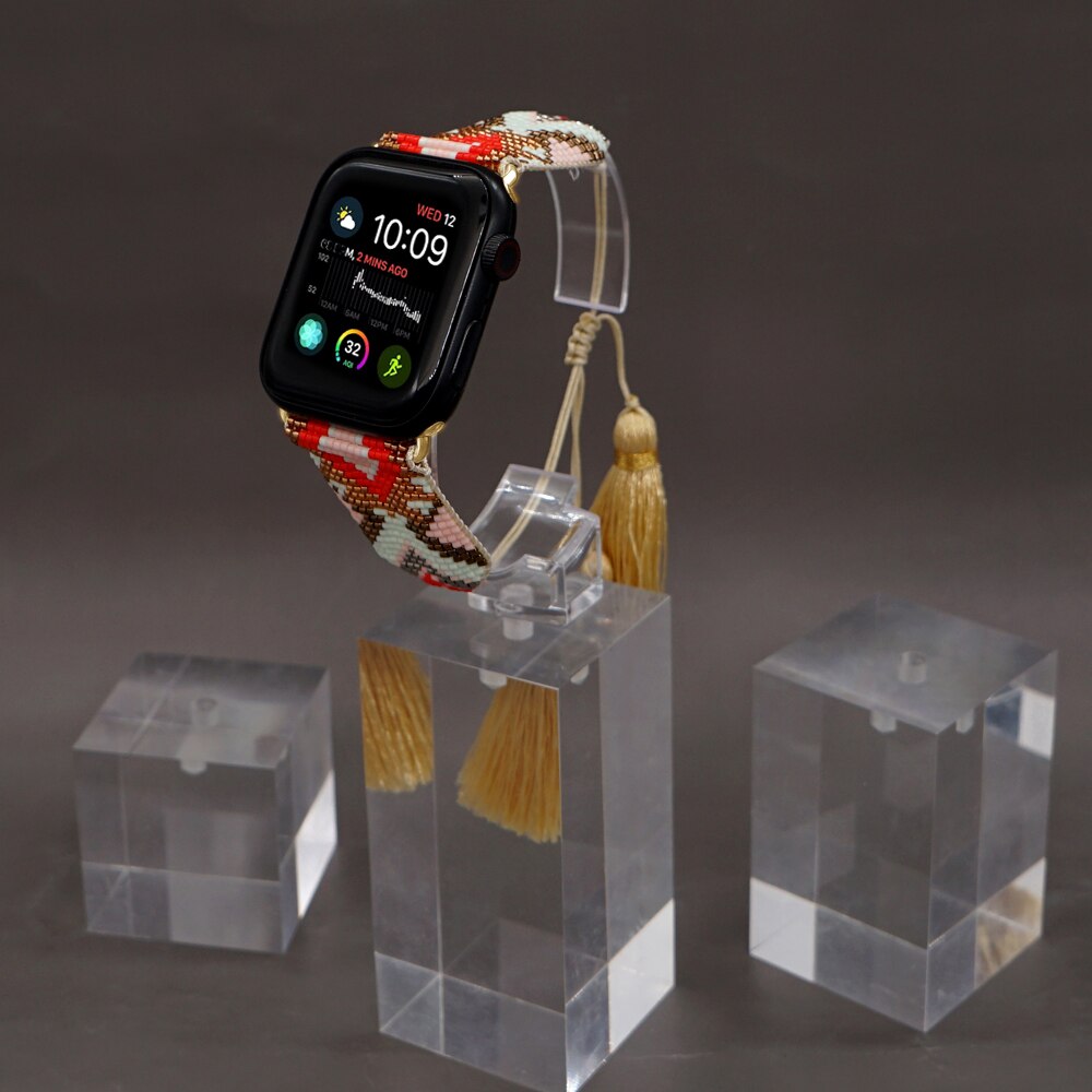 Go2Boho cinturino per orologio da donna Miyuki Seed Bead Jewelry cinturino intrecciato fatto a mano cinturino per Apple Huawei Sumsung Smart Watch