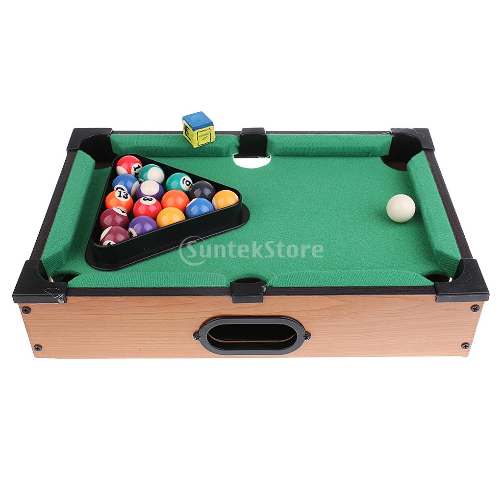 Mini Tabletop Pool Table Desktop Billiards Sets Children's Play Sports Balls Sports Toys Xmas Family Fun Entertainment