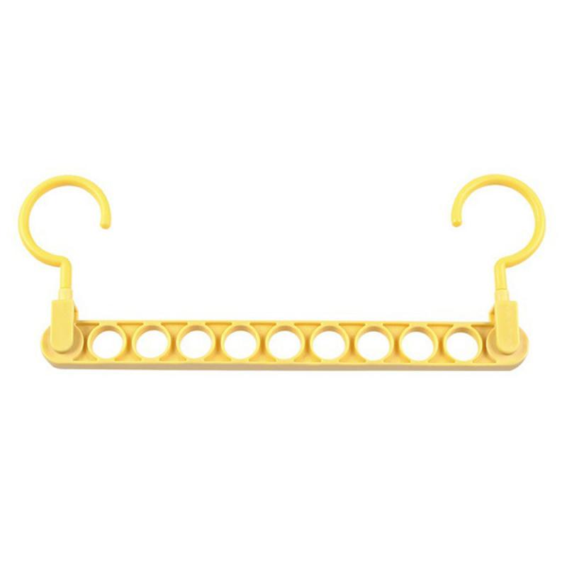 Vouwen Draaien Hanger Anti-Slip Multifunctionele Kleerhangers Haak Opbergrek Multi-Poort Droogrekken Closet Organizer Tool: yellow