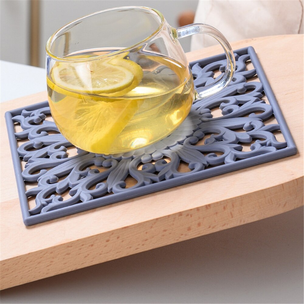 Siliconen Ronde Placemat Tafel Mat Retro Reliëf Pa... - Grandado