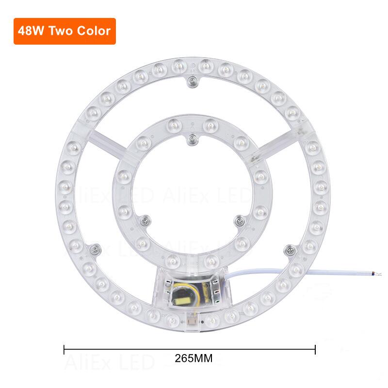 12W 18W 24W 36W 48W 72W 220V 240V Led Plafond Lamp Panel lamp Vervanging Chip Bron Lont Remould Led Hoge Helderheid Verlichting: 48W Two Color