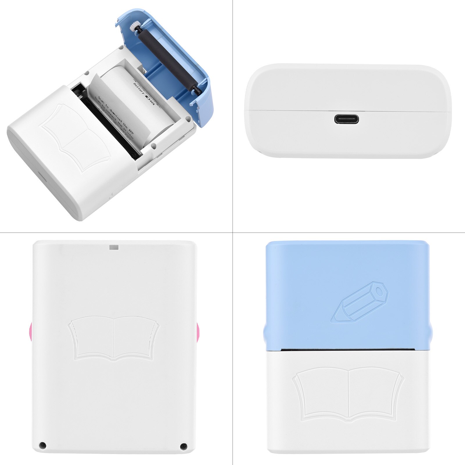 Portable Wireless BT Thermal Photo Printer X3 Mini Pocket Printer Picture Memo Notes Lists Journal Receipt Paper Printer Sticker