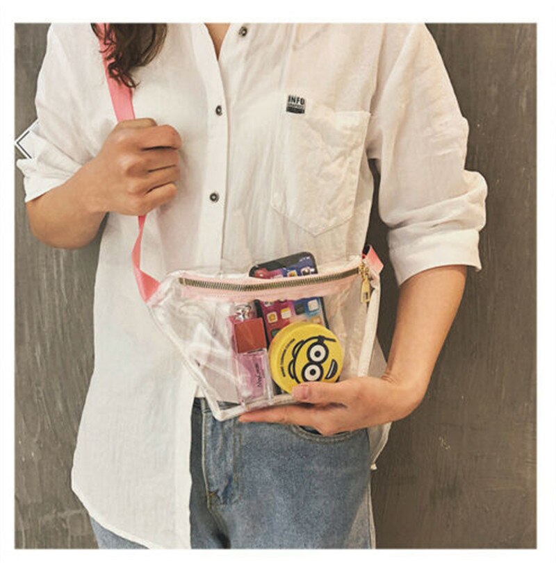 sac banane femme PVC pochette transparente ceinture taille Bum sac taille téléphone poche