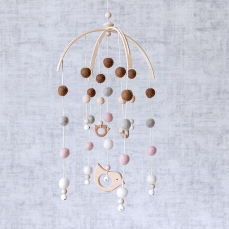 Baby Rattles Mobile Wooden Beads Trojan Wind Chimes Baby Toys For Kids Room Bed Hanging Decor Tent Decor Photography Props: Bird set