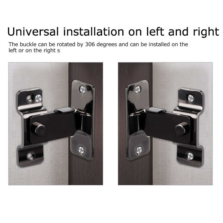 Sliding Door Latch 90 Degree Right Angle Anti Theft Buckle Hardware Fittings Security System window lock safety