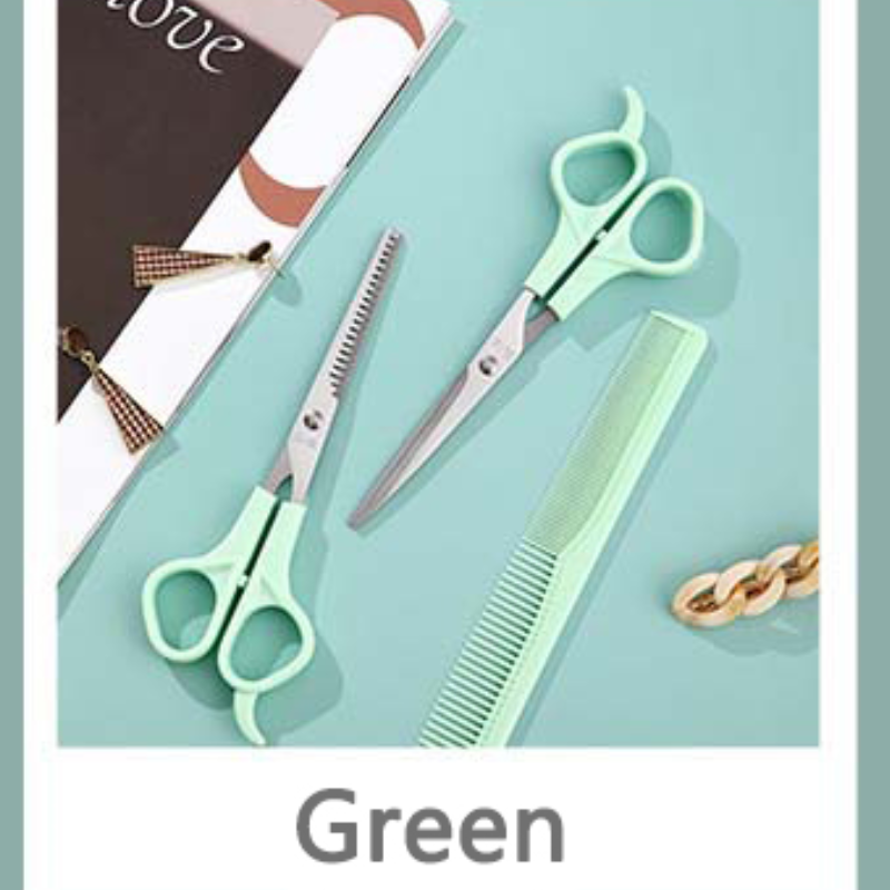 3 stks/set Salon Kappersscharen Kappers 6 Inch Schaar Kit Tool voor Snijden Dunner wordend Haar Kam Kapper Accessoires: YELLOW