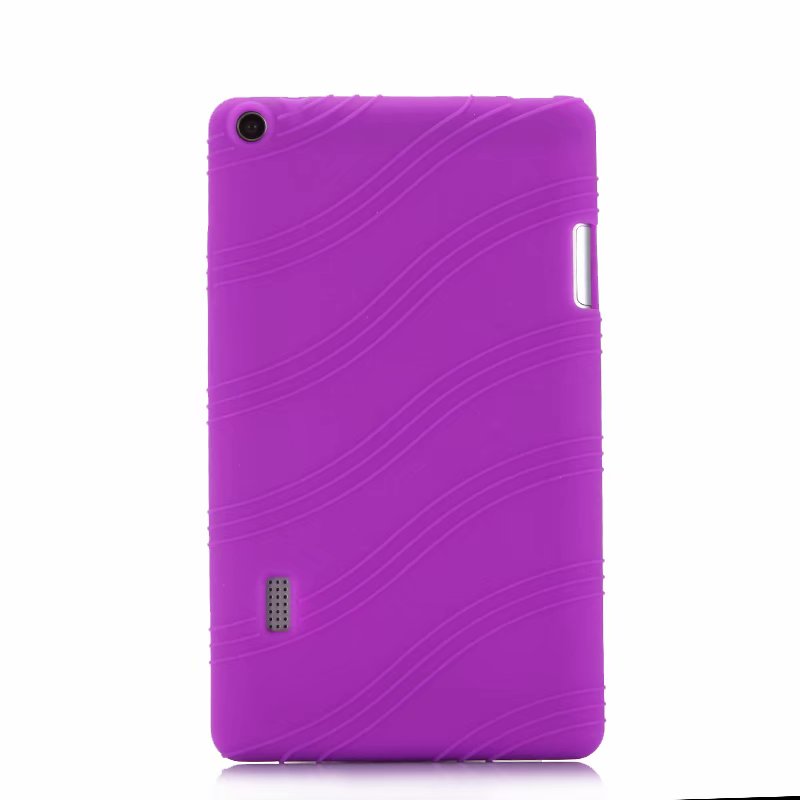 Doux étui pour Huawei T3 7 WiFi Version étui pour tablette Support de Silicone Protège La coque Pour Huawei MediaPad T3 7.0 BG2-W09 étui pour tablette: purple