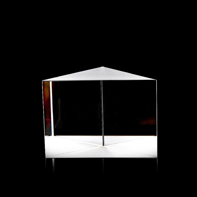 50*50*50mm/1.96*1.96*1.96in Optical Glass Prisms Equilateral Triangle Right Angle K9 Prisms Lens Light Spectrum Physics Optics