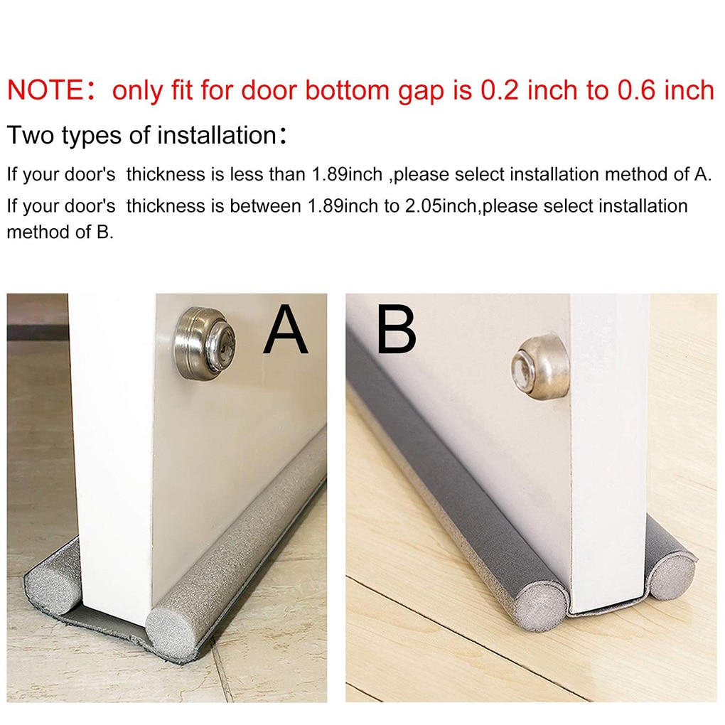 98Cm Doorstop Draft Protector Flexibele Deur Bodemafdichting Strip Guard Wind Dust Blocker Sealer Stopper Twin Deur Decor
