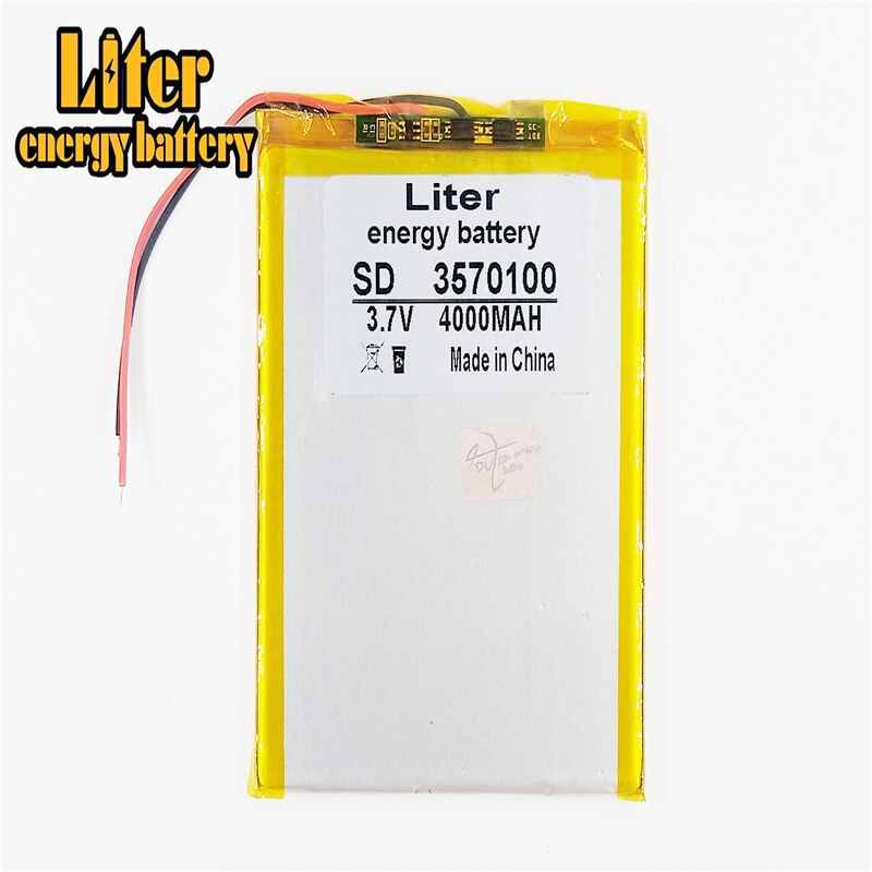 Beste Batterij Maat 3570100 3.7V 4000Mah Lithium Tablet Polymeer Batterij Met Bescherming Boord Voor 7 Inch Tablet pc