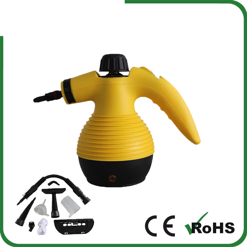 Irishom Draagbare stoomreiniger, 1500 W, verbeterde gripcontrole, touchscreen, 6 instelbare standen, watertank, 1200 ml watertank, vaporizer voor dieptereiniging