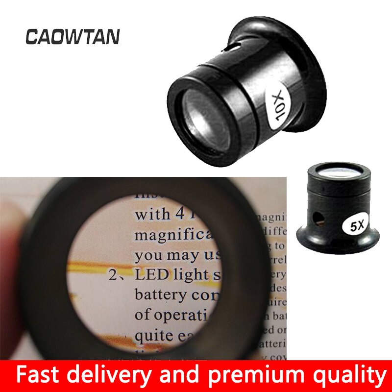 Portable Monocular Magnifying Reading Glass 5X 10X Jeweler Watch Magnifier Tool Loupe Lens Eye Magnifier Len Repair Kit Tool