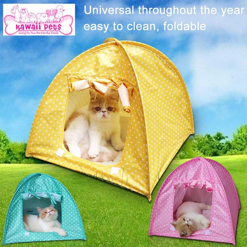 Foldable Four Seasons Universal Pet Tent Puppy Cat House Cat Toy House Anti-mosquito Cat Litter Tent Breathable Easy To Clean