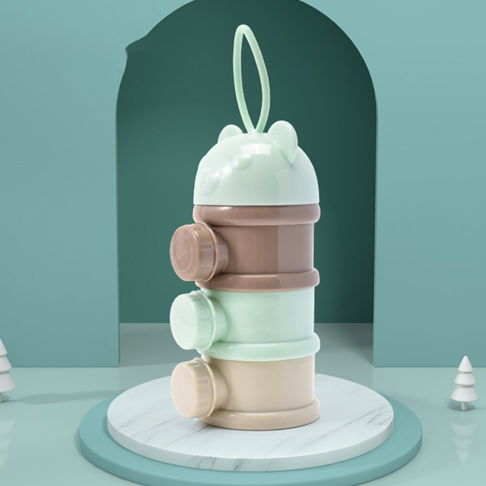 Herbruikbare Formule Dispenser Container Draagbare Multipurpose Baby Melkpoeder Drie Lagen Snack Doos Voedsel Opslag Non-Spill Leuke