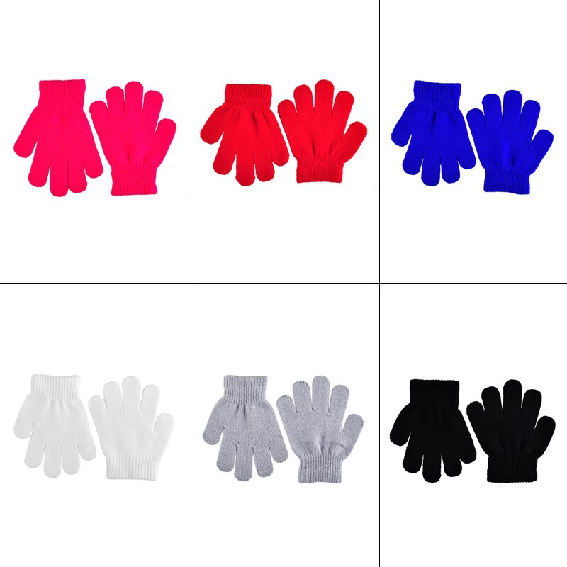 Gloves Cute Winter Baby Gloves Mittens Children Full Finger Keep Warm Solid Colors for Sport Cycling Fishing Snowboard Running