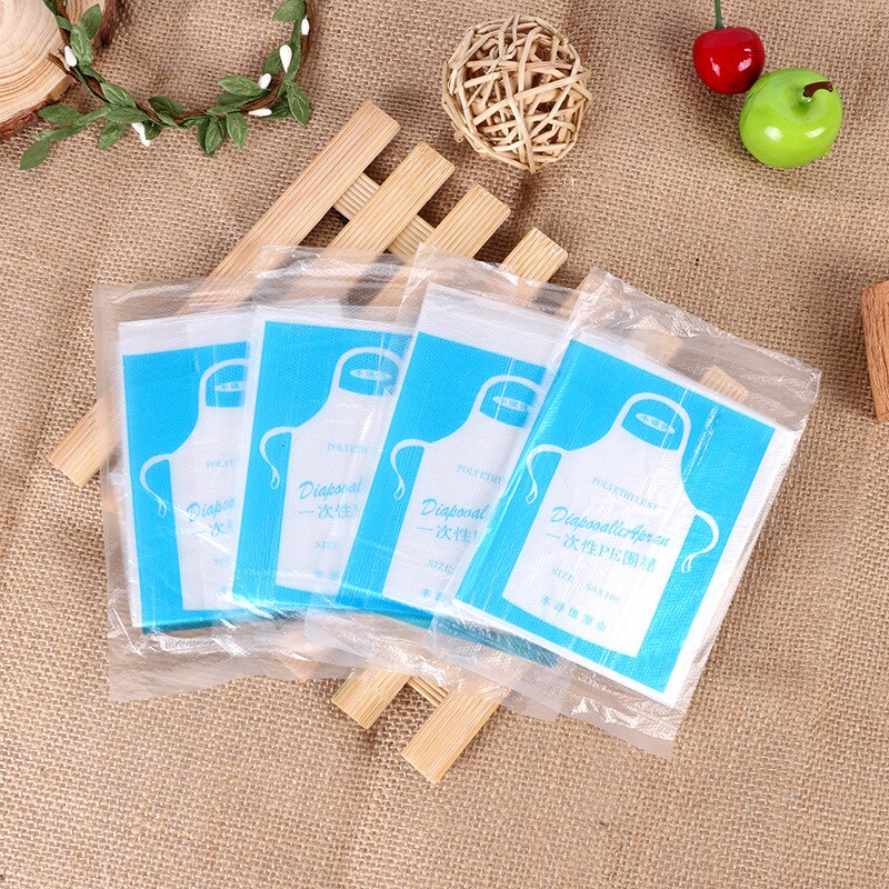 25/50/100 Stuks Wegwerp Salon Schort Waterdicht Individueel Verpakking Voor Schilderen Picknick Diner Party Schort Keuken Koken schort