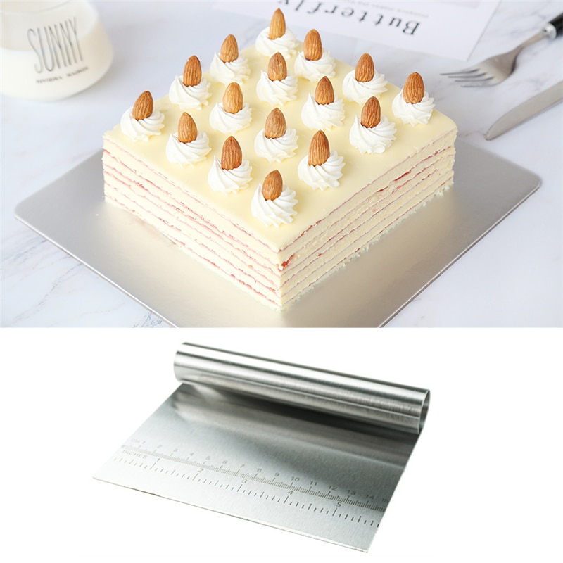 Ttlife Rvs Deeg Cutter Cake Schop Pizza Schraper Fondant Cake Decoratie Tool Keuken Accessoires Bakken Mes Tool