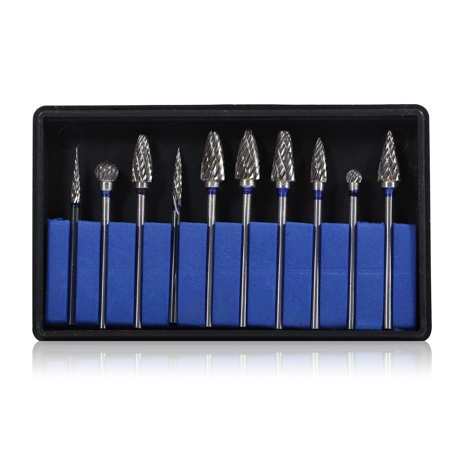 10 Sizes Dental Tungsten Carbide Steel Burs Teeth Drill 2.35mm Fit Polishing Handpiece Marathon