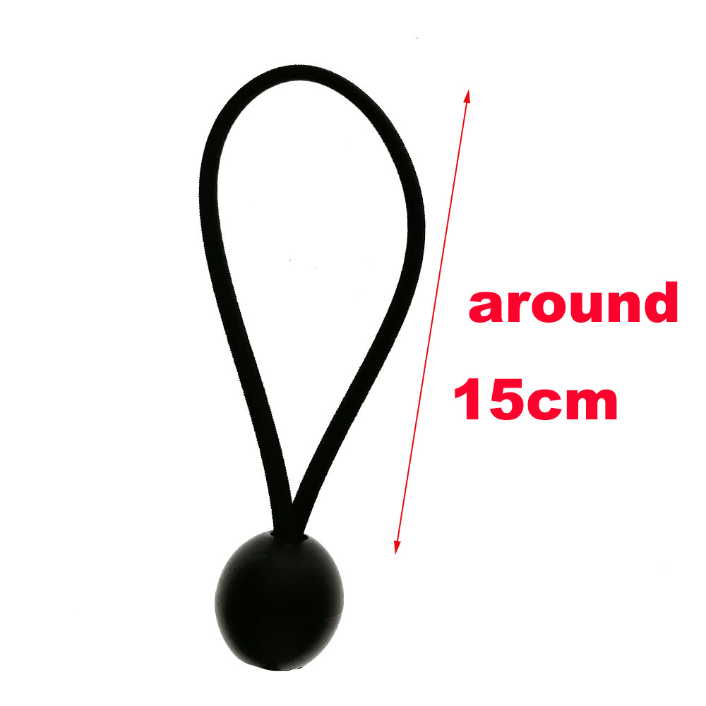 Bungee cord ball tarp canvas tarp flagpole tie cord ends shock elastic loop tie cord fixed boat pole tent accessories: 15cm 5