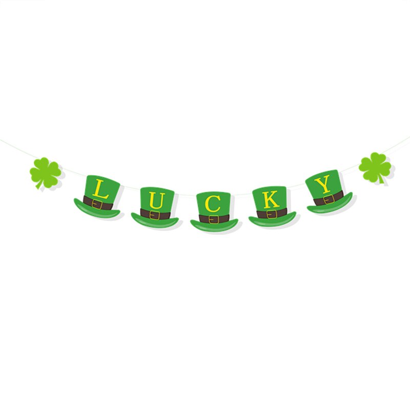 Leeiu St Patrick 's Day Decorations Green Clovers Banners Shamrock Lucky Irish Party Garlands Irish Festival Latex Balloons: 2