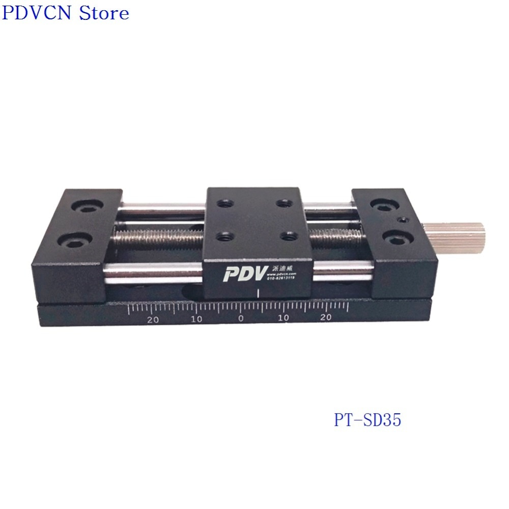 PT-SD35 Miniature Manual linear Stage, Precise Translation Platform, Optical Sliding Table, z axis linear slide 35mm Travel