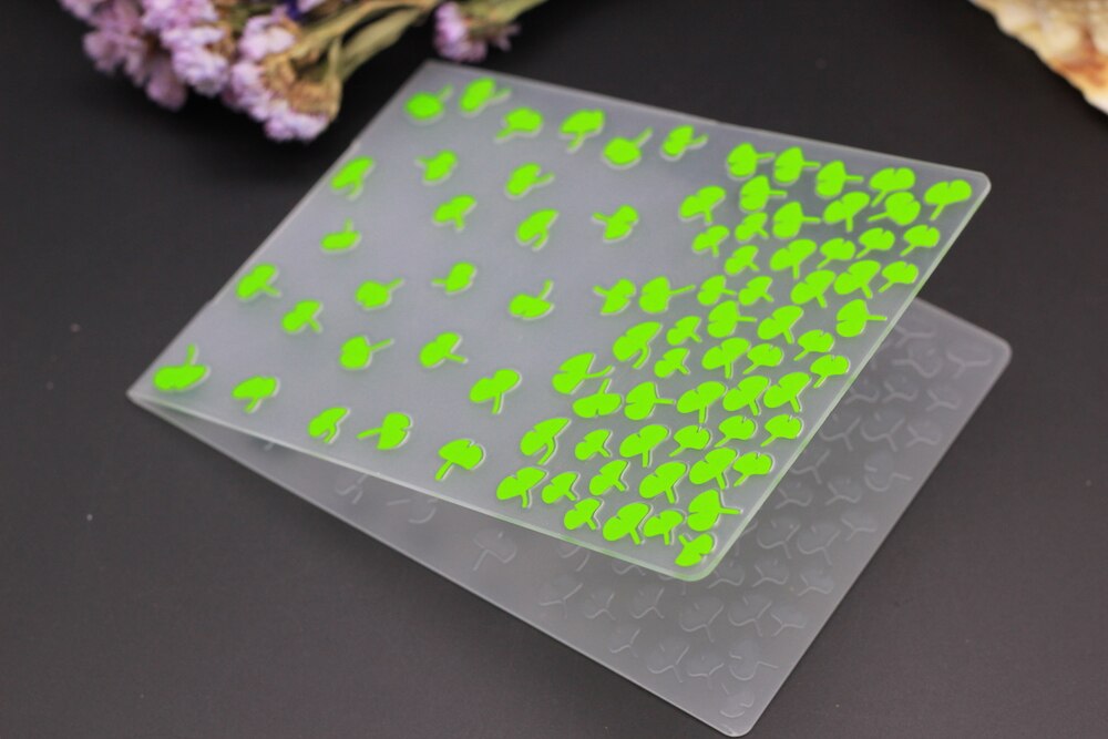 PLASTIC EMBOSSING FOLDER lucky four leaf clover transparent DIY scrapbook album card cutting stencil dies paper craft punch